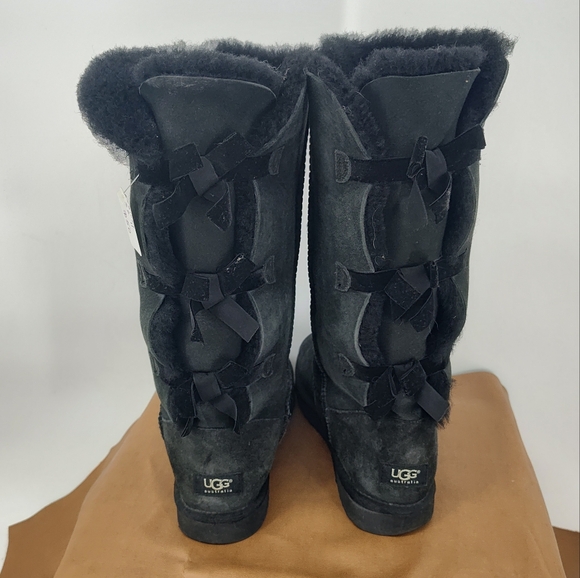 UGG Tall Black Boots Womans Size 11 - Picture 3 of 7